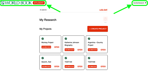 my research project login